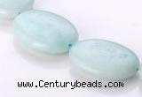 CAM43 flat oval 18*25mm natural amazonite beads wholesale