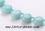 CAM52 8*11mm flat teardrop natural amazonite gemstone beads