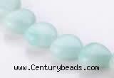 CAM54 heart 12*12mm natural amazonite gemstone beads Wholesale