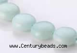 CAM58 12mm coin natural amazonite gemstone beads Wholesale