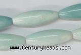 CAM603 15.5 inches 10*30mm rice Chinese amazonite gemstone beads