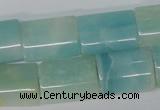 CAM606 15.5 inches 15*20mm flat tube Chinese amazonite beads