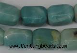 CAM614 15.5 inches 14*20mm faceted nuggets Chinese amazonite beads