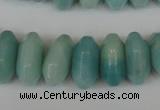 CAM615 15.5 inches 8*18mm faceted rondelle Chinese amazonite beads