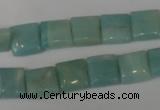 CAM624 15.5 inches 10*10mm square Chinese amazonite gemstone beads