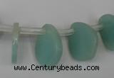 CAM635 Top-drilled 18*22mm leaf Chinese amazonite gemstone beads