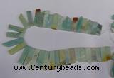 CAM642 Top drilled 9*15mm - 10*45mm sticks Chinese amazonite beads