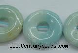 CAM653 15.5 inches 25mm donut amazonite beads wholesale