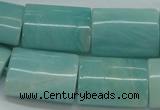 CAM672 15.5 inches 18*25mm flat tube amazonite gemstone beads