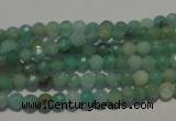 CAM810 15.5 inches 4mm faceted round Brazilian amazonite beads