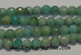 CAM811 15.5 inches 6mm faceted round Brazilian amazonite beads