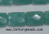 CAM963 15.5 inches 15*20mm faceted rectangle amazonite gemstone beads