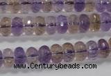 CAN17 15.5 inches 6*10mm faceted rondelle natural ametrine beads