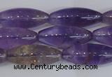 CAN178 15.5 inches 12*30mm rice natural ametrine gemstone beads