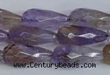 CAN180 15.5 inches 12*25mm faceted teardrop natural ametrine beads