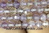 CAN210 15.5 inches 4mm round faceted ametrine beads wholesale