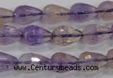 CAN23 15.5 inches 10*14mm faceted teardrop natural ametrine beads