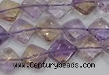 CAN34 15.5 inches 12*12mm faceted diamond natural ametrine beads