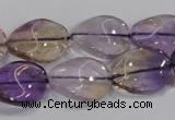 CAN54 15.5 inches 15*20mm twisted oval natural ametrine beads