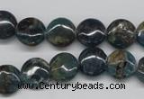 CAP08 15.5 inches 12mm flat round apatite gemstone beads wholesale