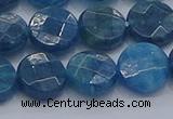 CAP388 15.5 inches 10mm faceted coin apatite gemstone beads