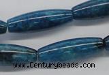 CAP59 15.5 inches 10*30mm rice dyed apatite gemstone beads wholesale