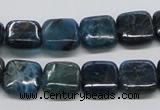 CAP72 15.5 inches 12*12mm square dyed apatite gemstone beads wholesale
