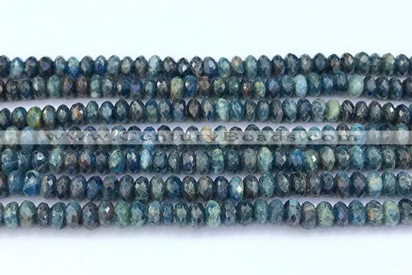 CAP745 15 inches 4*6mm faceted rondelle apatite beads