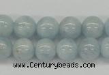 CAQ110 15.5 inches 10mm round A grade natural aquamarine beads