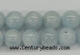 CAQ111 15.5 inches 12mm round A grade natural aquamarine beads