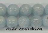 CAQ112 15.5 inches 14mm round A grade natural aquamarine beads