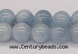 CAQ118 15.5 inches 12mm round AA grade natural aquamarine beads