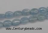 CAQ142 15.5 inches 8*10mm oval natural aquamarine beads wholesale