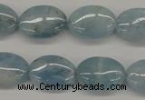 CAQ145 15.5 inches 13*18mm oval natural aquamarine beads wholesale