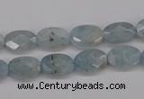 CAQ146 15.5 inches 8*12mm faceted oval natural aquamarine beads