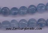 CAQ157 15.5 inches 10mm flat round natural aquamarine beads