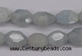 CAQ158 15.5 inches 12*14mm octagonal natural aquamarine beads