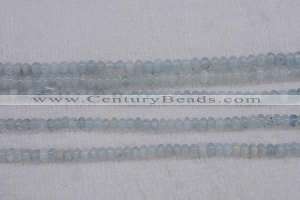 CAQ161 15.5 inches 3*4mm rondelle natural aquamarine beads