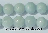 CAQ204 15.5 inches 13mm round natural aquamarine beads wholesale