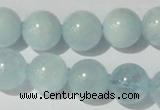 CAQ205 15.5 inches 14mm round natural aquamarine beads wholesale