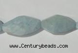CAQ214 15.5 inches multi-size twisted natural aquamarine beads