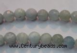 CAQ221 15 inches 5mm faceted round aquamarine beads wholesale