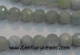 CAQ223 15 inches 8mm faceted round aquamarine beads wholesale