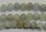 CAQ252 15.5 inches 8mm round aquamarine beads wholesale