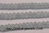 CAQ305 15.5 inches 4*7mm faceted rondelle natural aquamarine beads