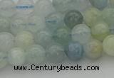 CAQ431 15.5 inches 6mm round natural aquamarine beads wholesale