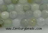 CAQ436 15.5 inches 6mm faceted round natural aquamarine beads