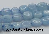 CAQ56 15.5 inches 9*12mm nugget natural aquamarine gemstone beads