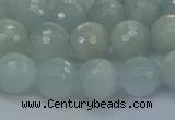 CAQ561 15.5 inches 8mm faceted round natural aquamarine beads