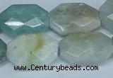 CAQ591 15.5 inches 18*25mm faceted freeform aquamarine beads